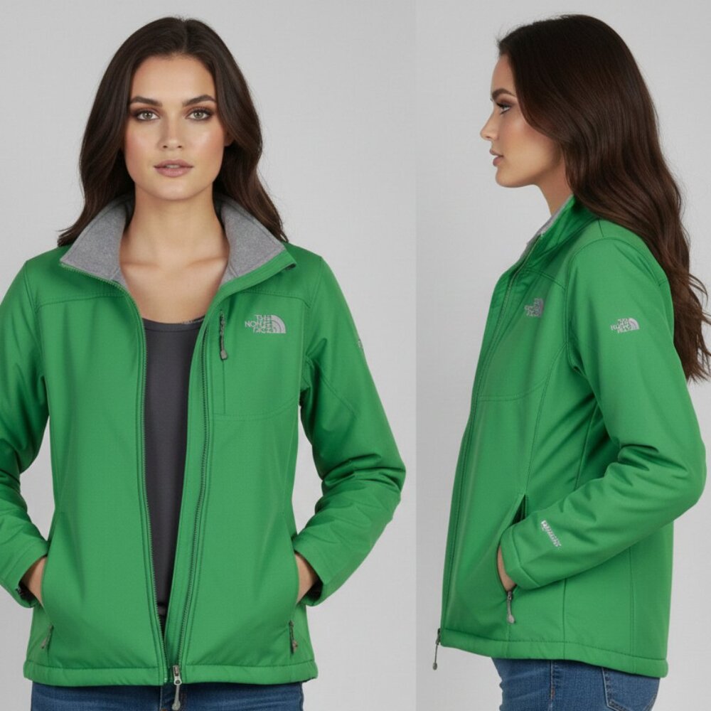 The North Face Apex Women's Full Zip Green Jacket - Size Small